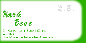 mark bese business card